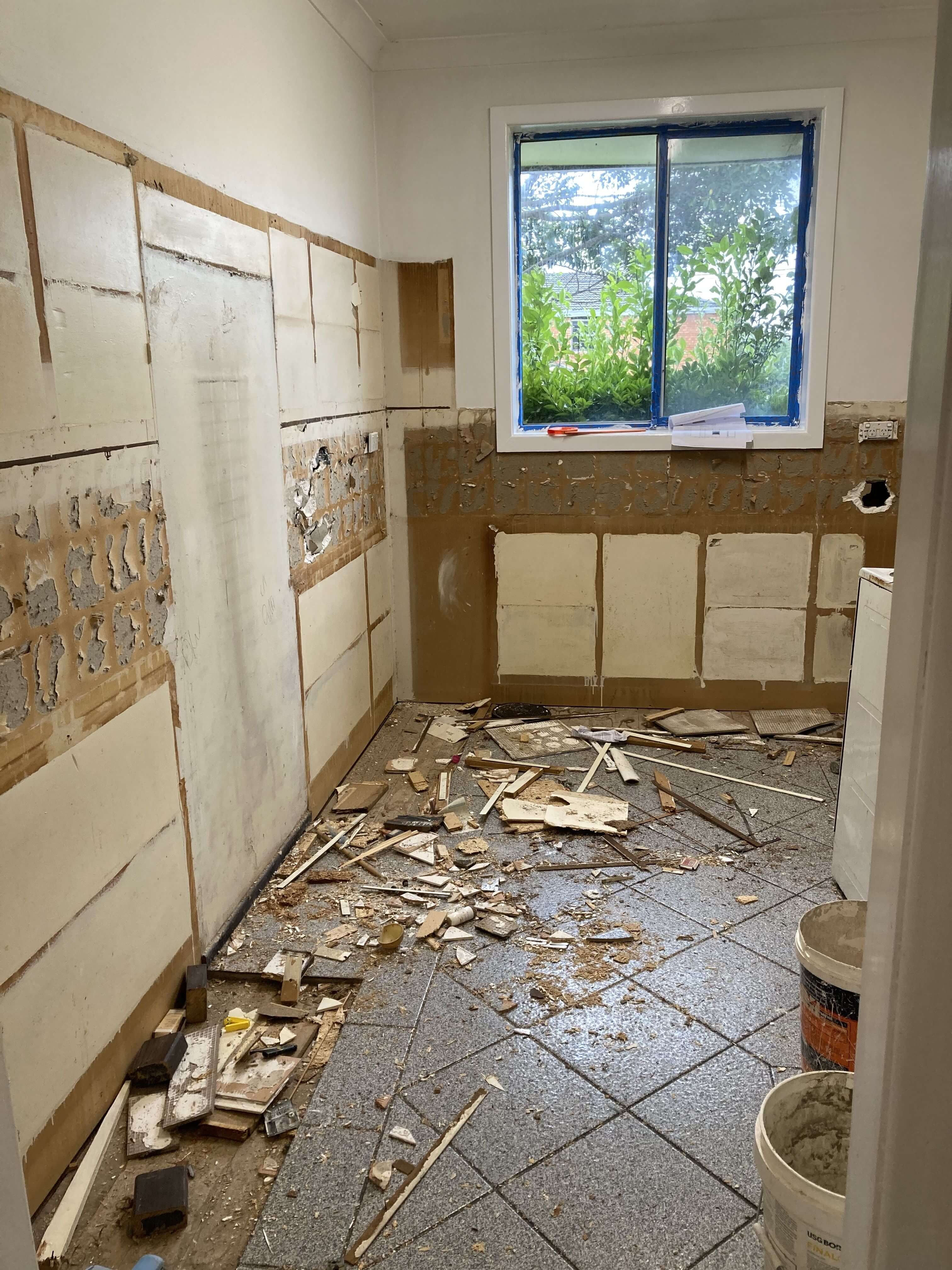 old kitchen demolition