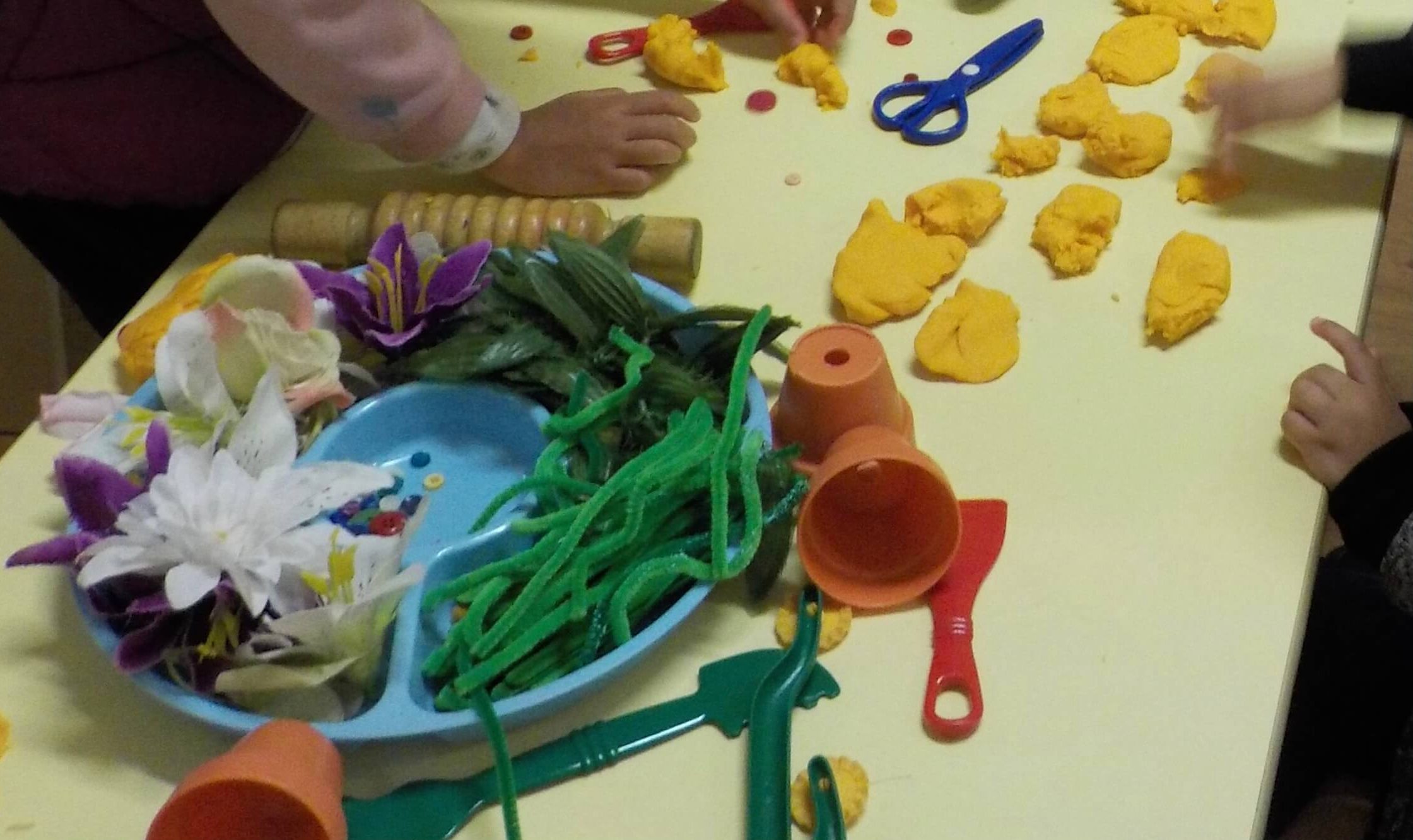 play dough garden for benefits of play dough in early childhood