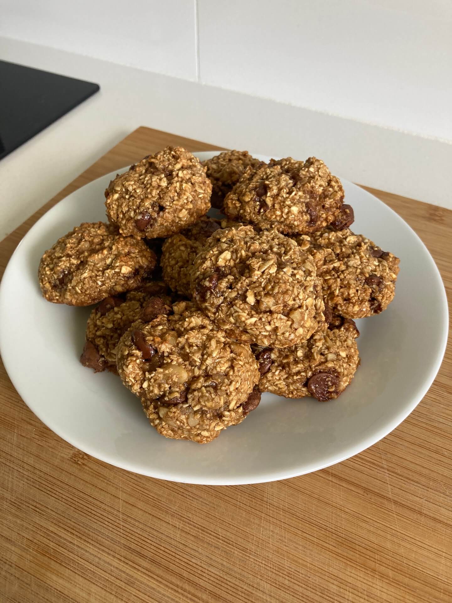 chocolate chip cookies on a plate