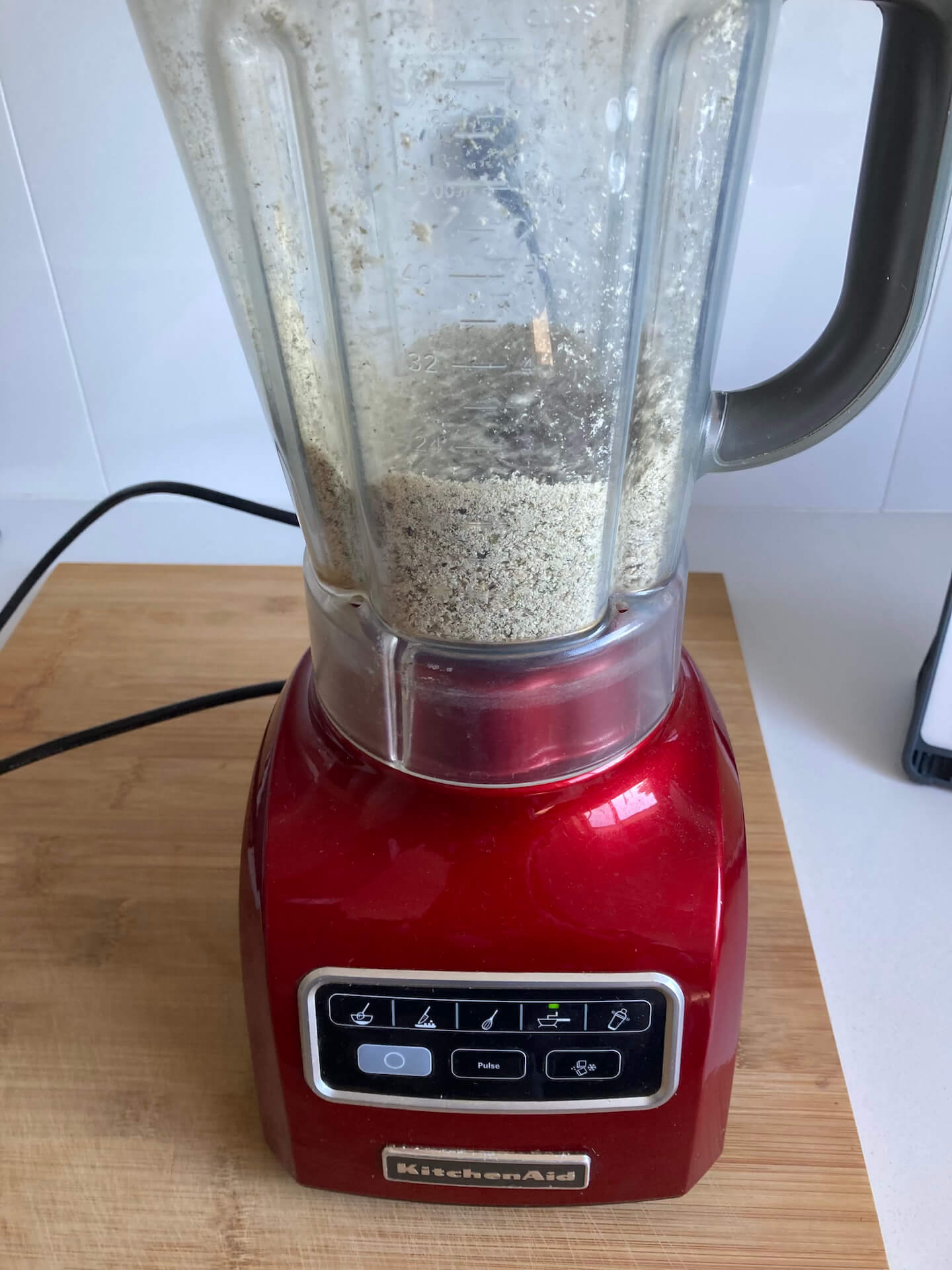 grinding seeds for healthy pancakes