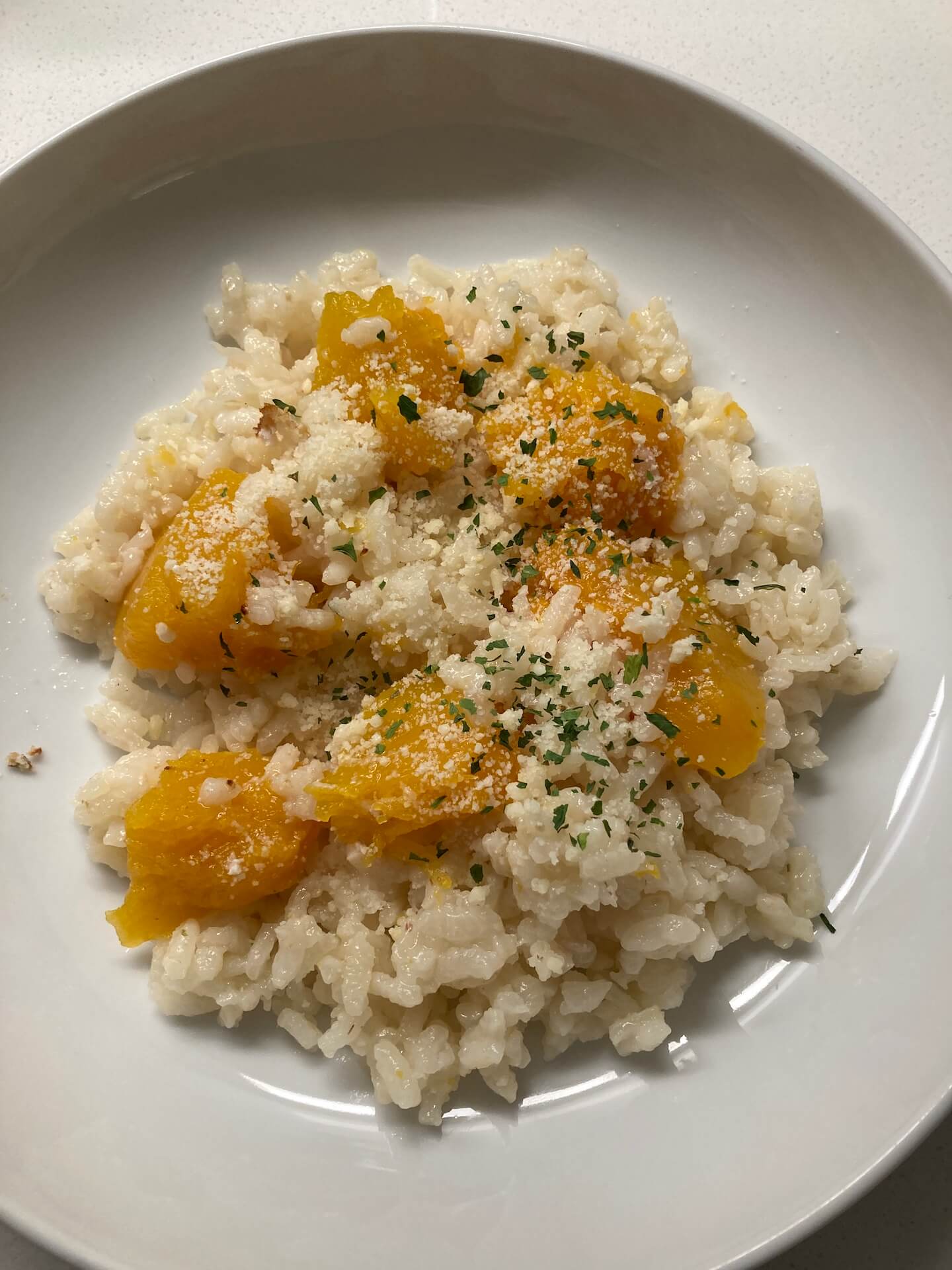 cooked easy pumpkin risotto-comfort food