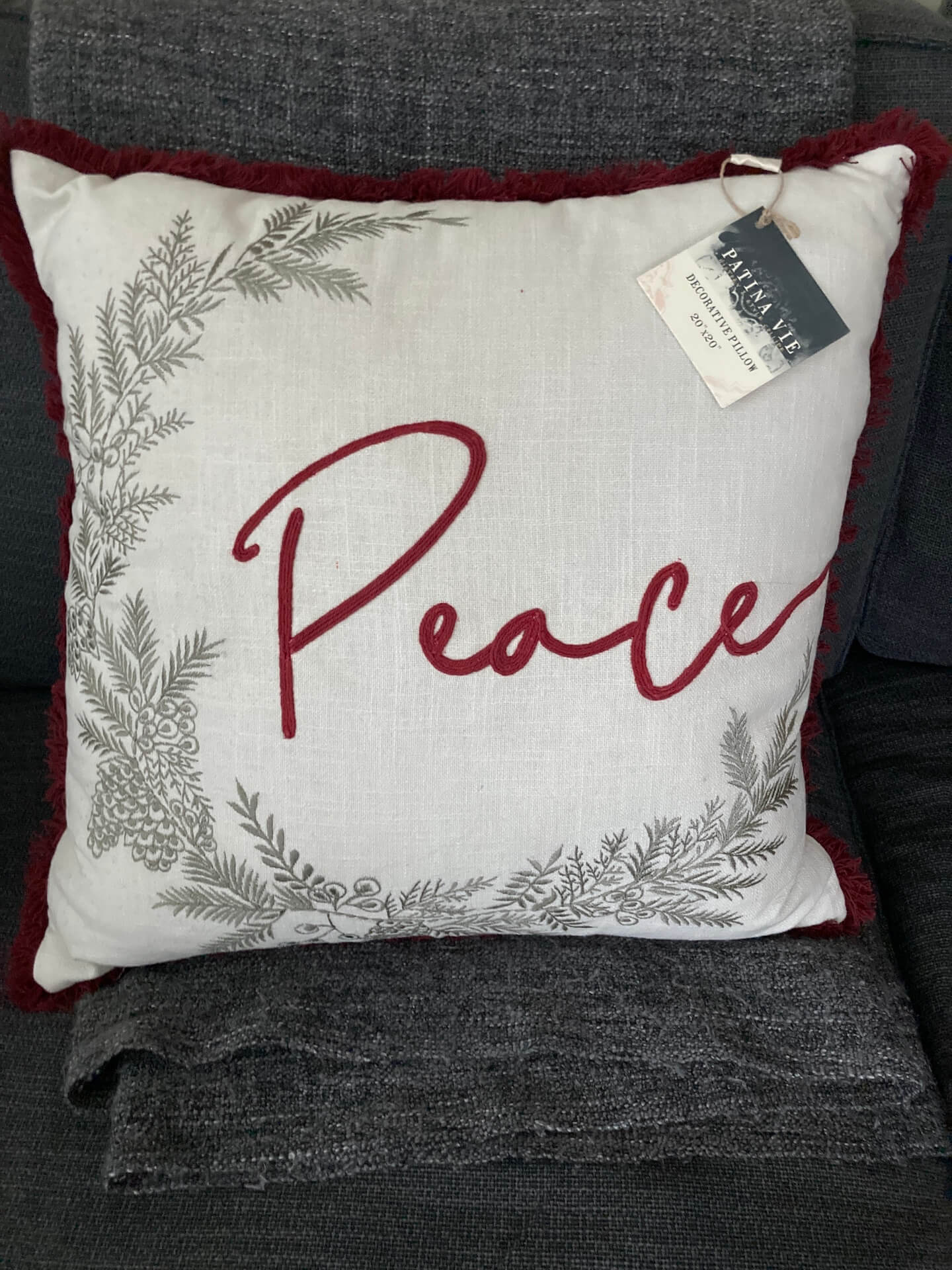 Christmas pillow for highlights of this week post