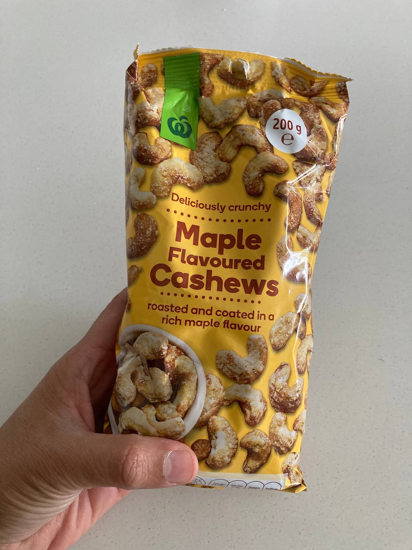 maple flavoured cashews