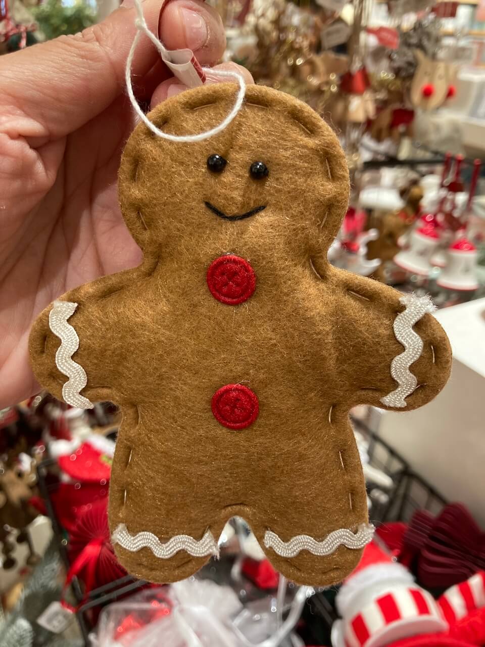 gingerbread man decoration for December post