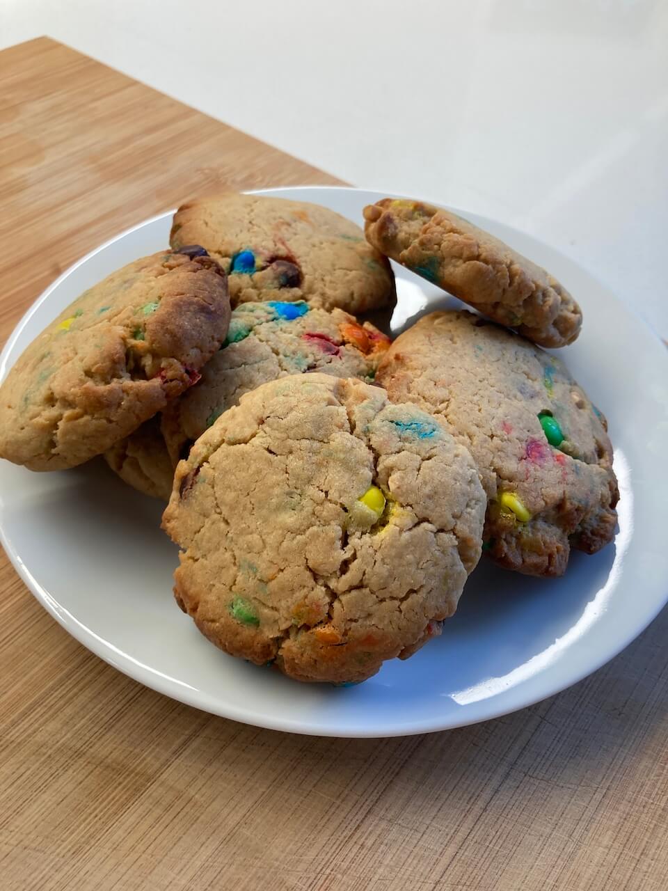 peanut butter m&m cookies- comfort food