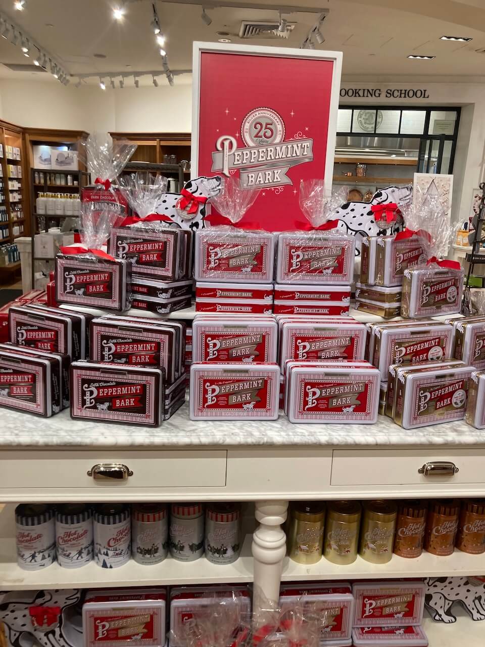 Peppermint bark at Williams Sonoma