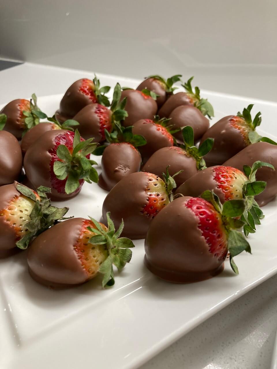 chocolate dipped strawberries for some Friday favourites