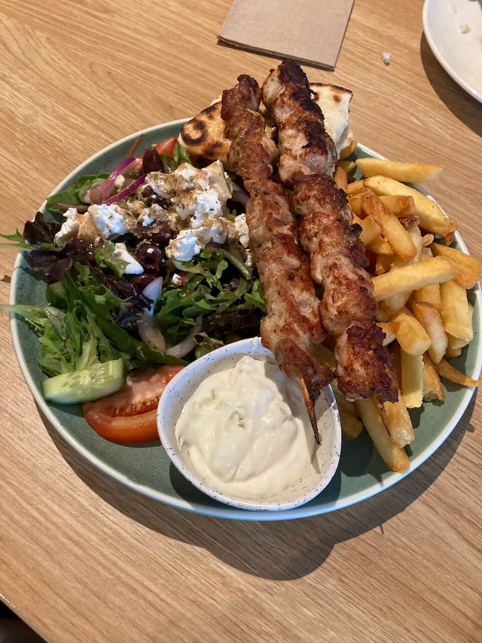 highlights and favourites-chicken souvlaki meal