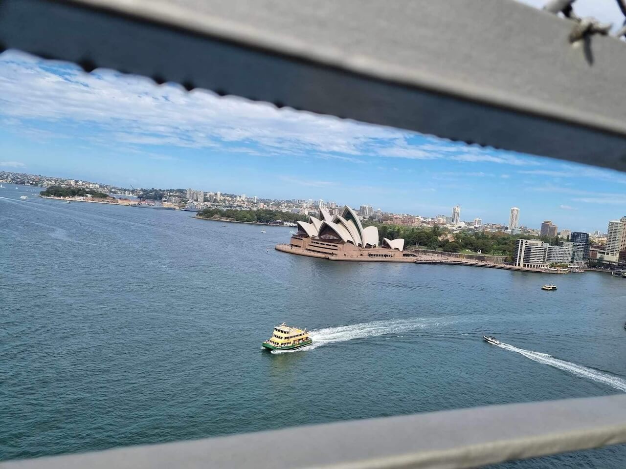 view from the Sydney harbour Bridge