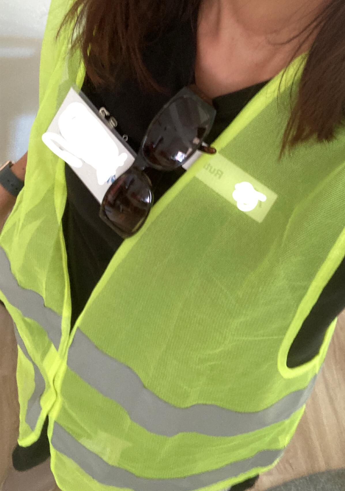 In August-high vis vest