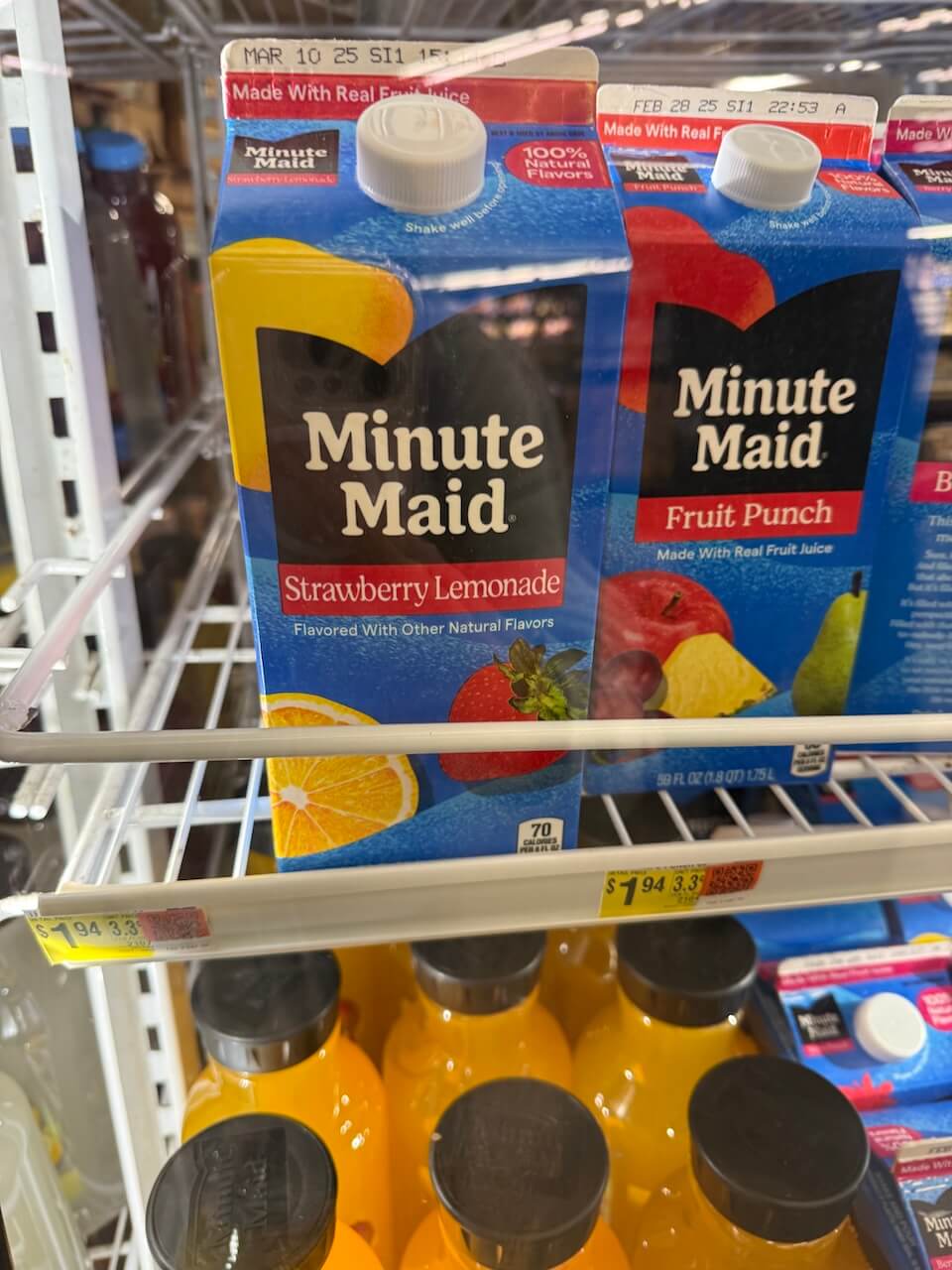 Minute Maid orange juice