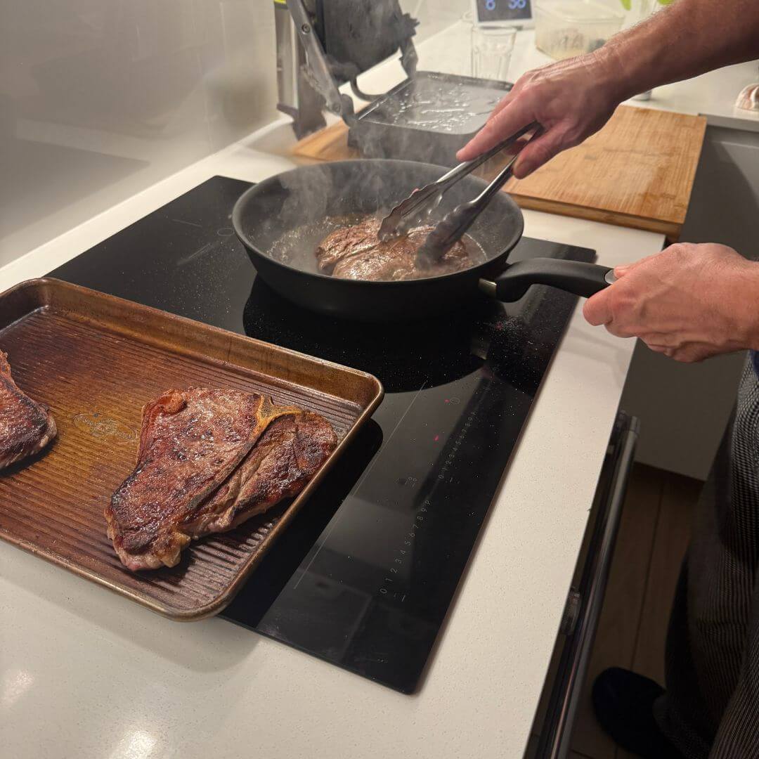 cooking steak