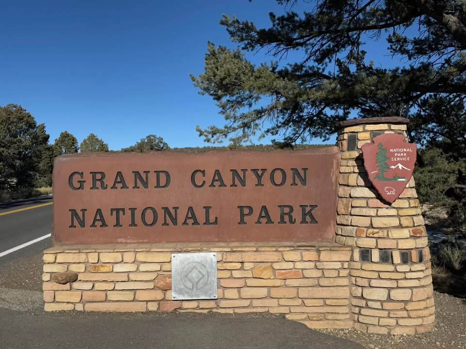 The Grand Canyon National Park sign