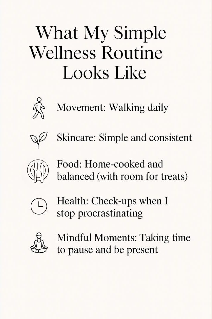 my simple wellness routine graphic
