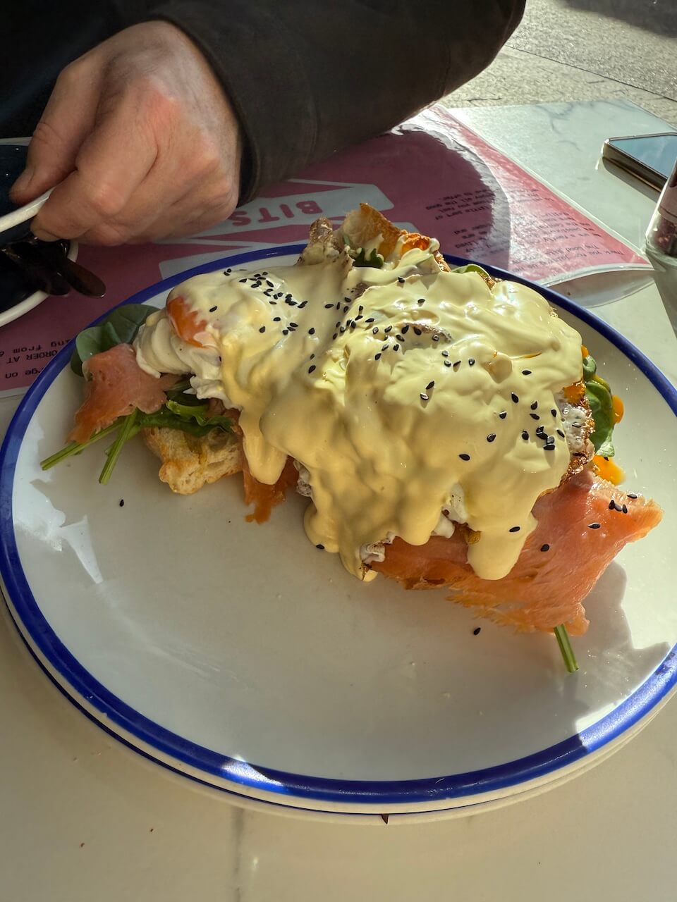 In June - eggs Benedict 