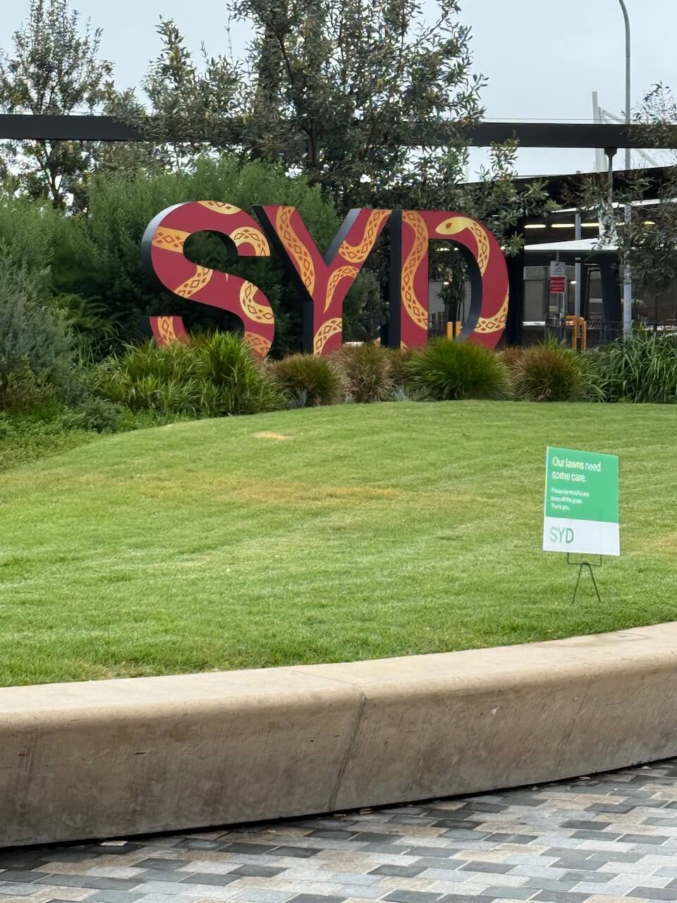 Sydney sign at the airport