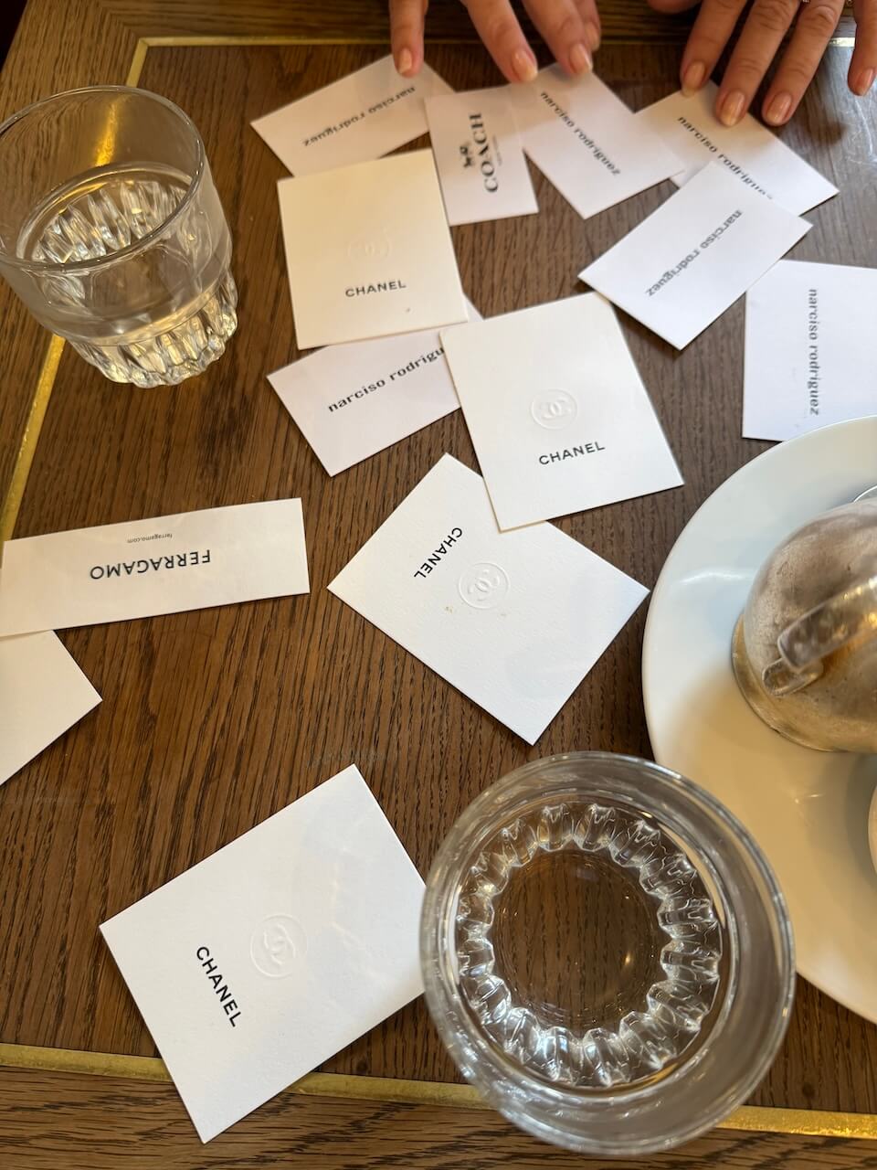 First week of the school holidays post - perfume sample cards