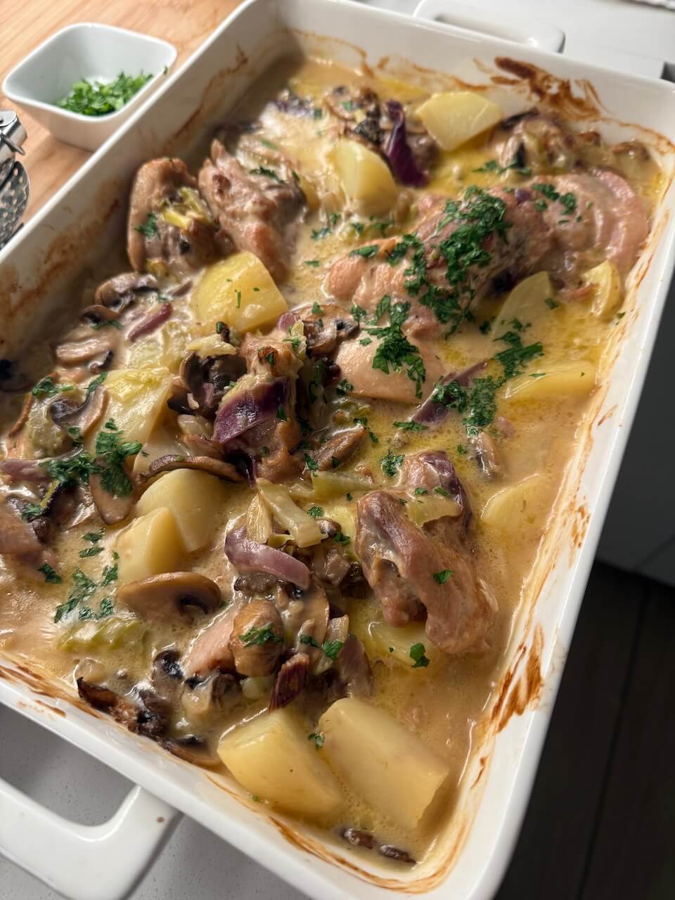 chicken and mushrooms