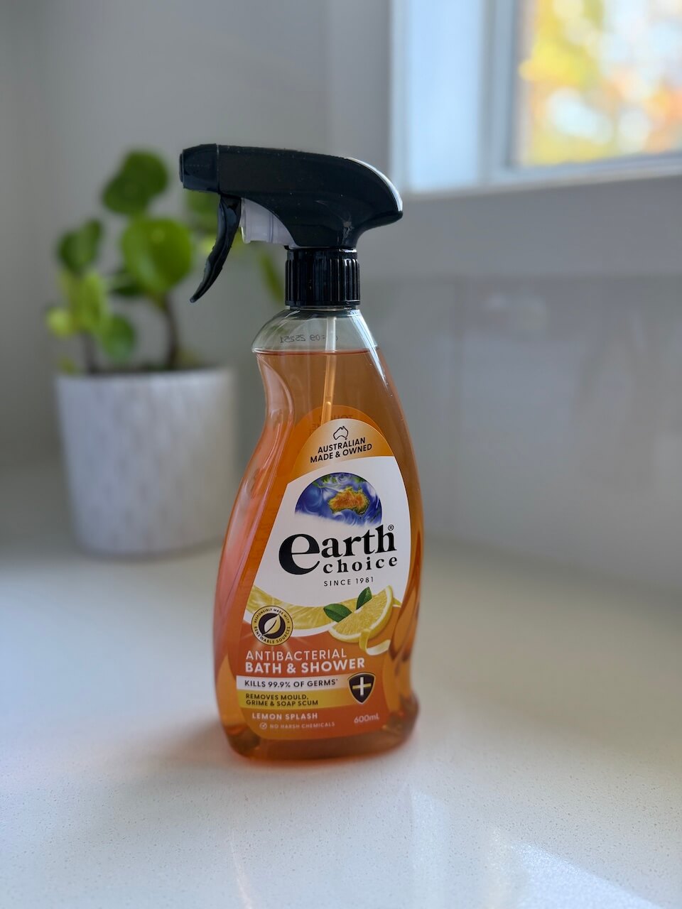 Cleaning caddy supplies-shower spray