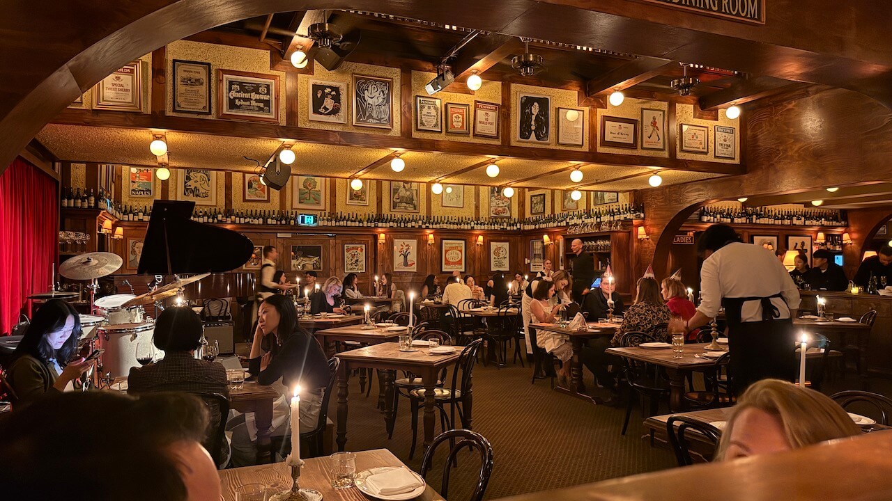 Restaurant Hubert dining room in Sydney