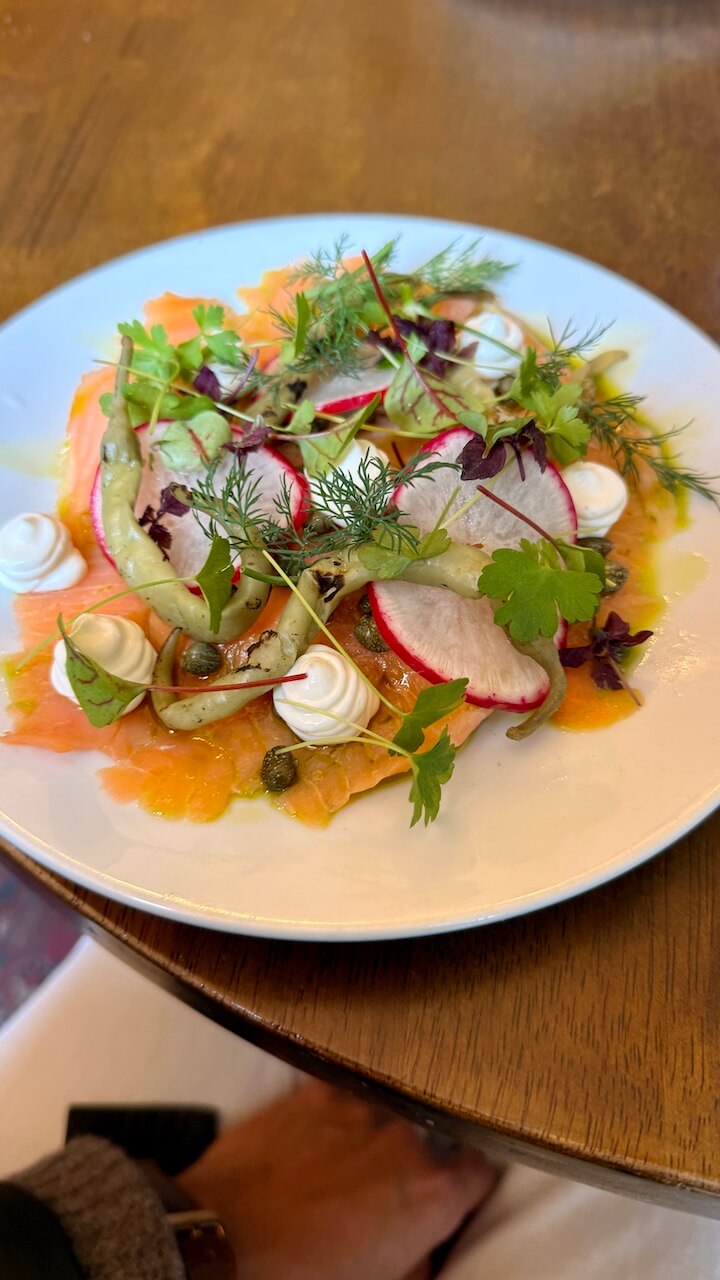 Salmon dish at Harry’s on Green Lane